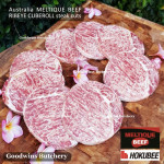 Beef Ribeye Scotch-Fillet CubeRoll MELTIQUE meltik (wagyu alike) Australia HOKUBEE frozen STEAK 2cm 3/4" (price/pc 350g)